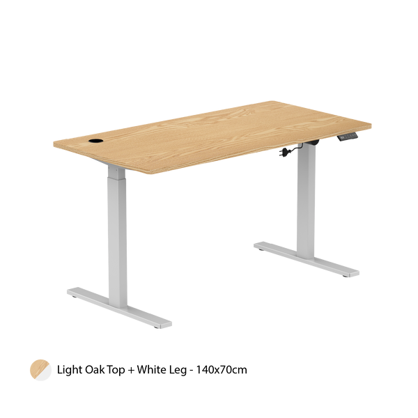 Color_Light Oak Top + White Leg