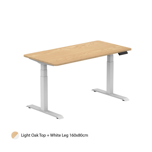 Color_Light Oak Top + White Leg