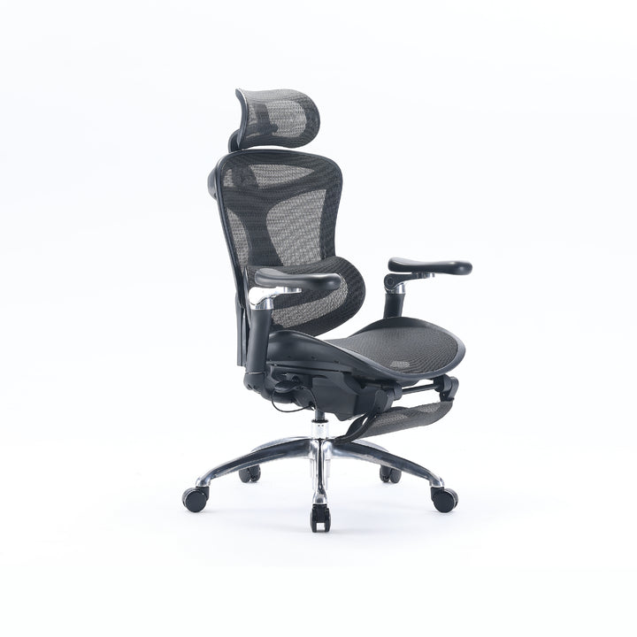Premium black ergonomic chair with lumbar support – Furnitech-Lb Lebanon