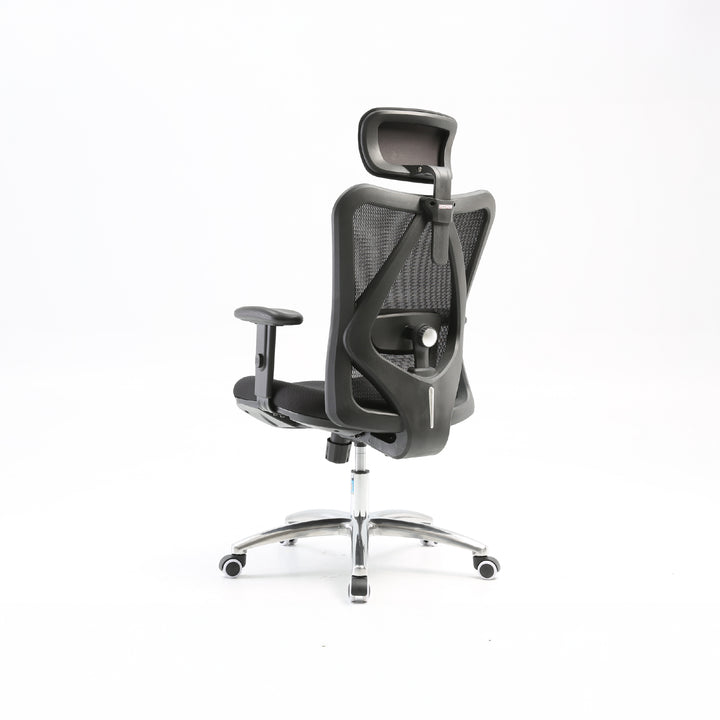 Ergonomic mesh office chair with adjustable headrest – Furnitech-Lb