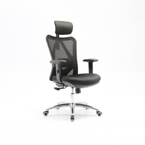 Ergonomic mesh office chair with adjustable headrest – Furnitech-Lb
