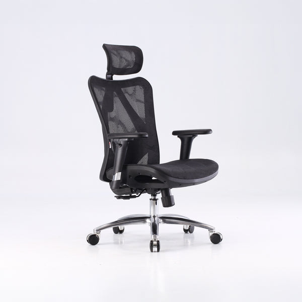 Ergonomic mesh office chair with adjustable headrest – Furnitech-Lb