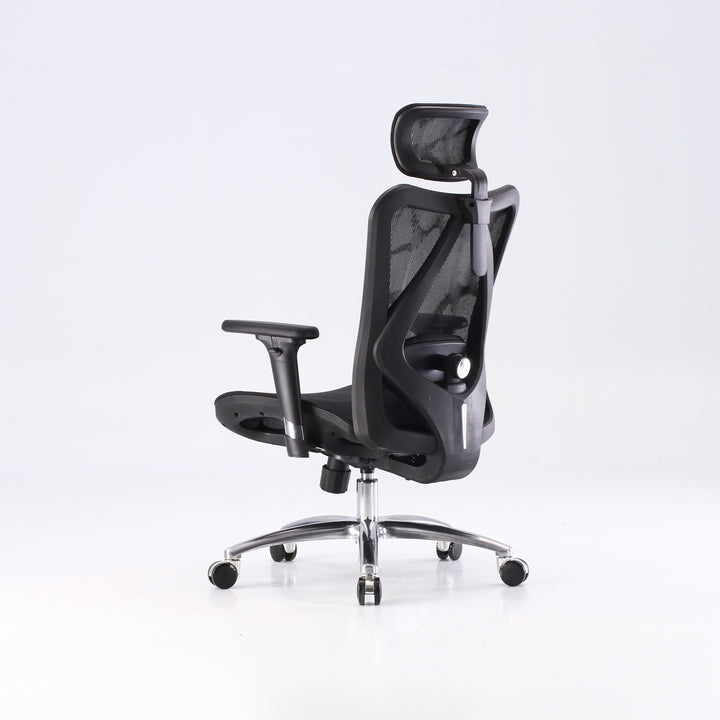 Ergonomic mesh office chair with adjustable headrest – Furnitech-Lb
