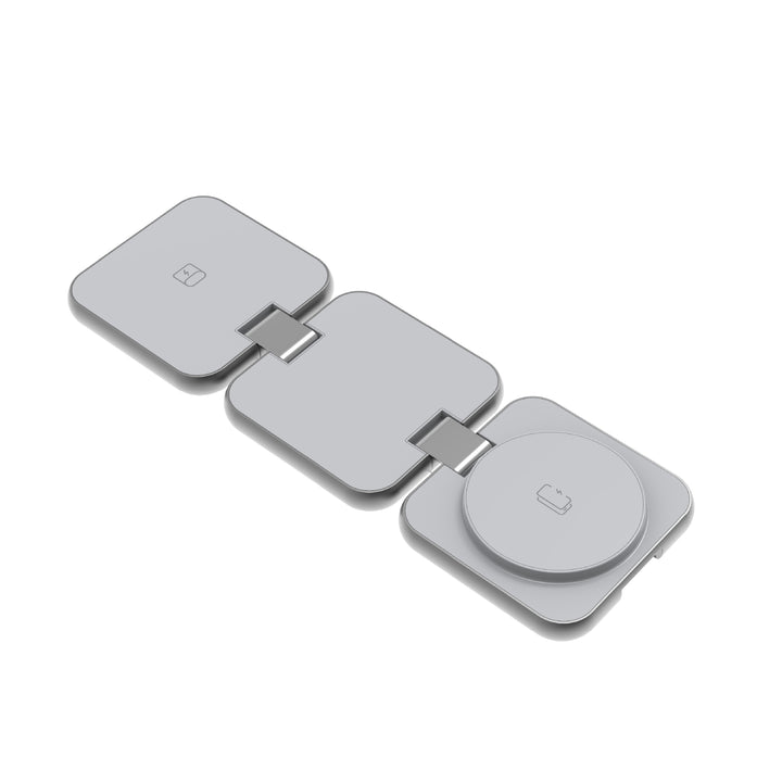 S21 gray 3-in-1 foldable wireless charger for Apple devices in Lebanon