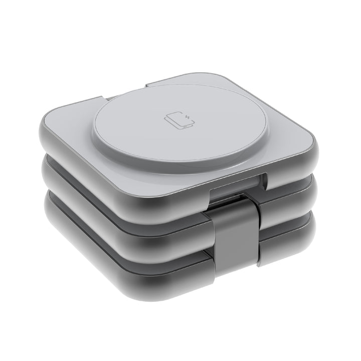 S21 gray 3-in-1 foldable wireless charger for Apple devices in Lebanon