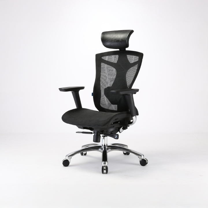 Executive ergonomic office chair black mesh – Furnitech-Lb