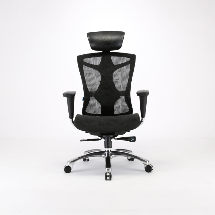 High back ergonomic manager chair with adjustable lumbar – Furnitech-Lb