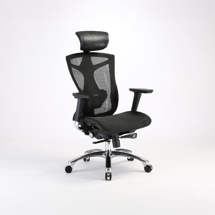 High back ergonomic manager chair with adjustable lumbar – Furnitech-Lb